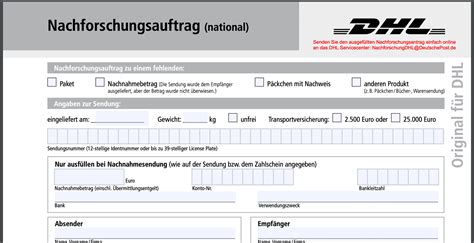nachforschungsantrag